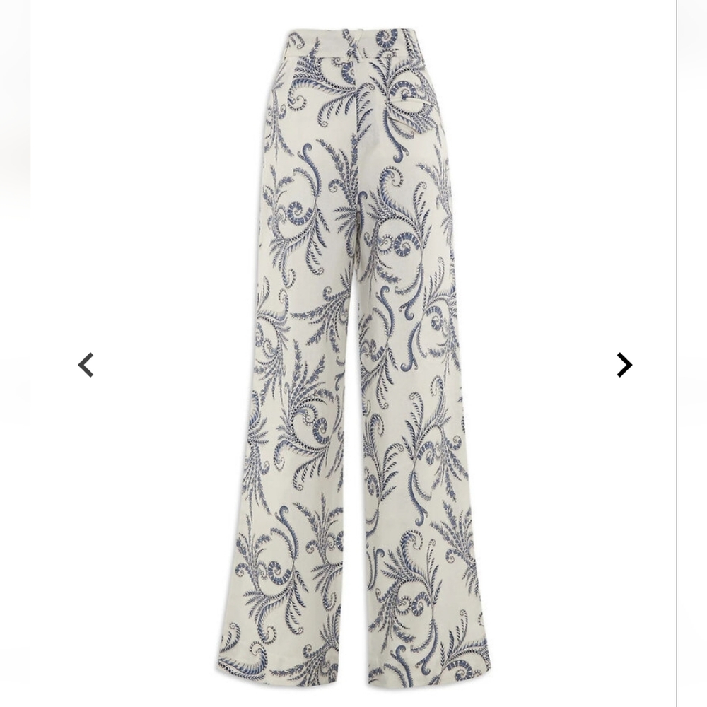 New Banana Republic Wide Leg Linen Pants Size 4 - Picture 4 of 6